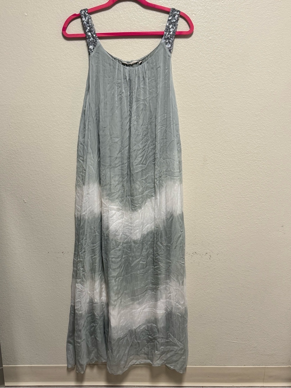 soft surroundings Tie-Dye Maxi Dress with Sequin Straps